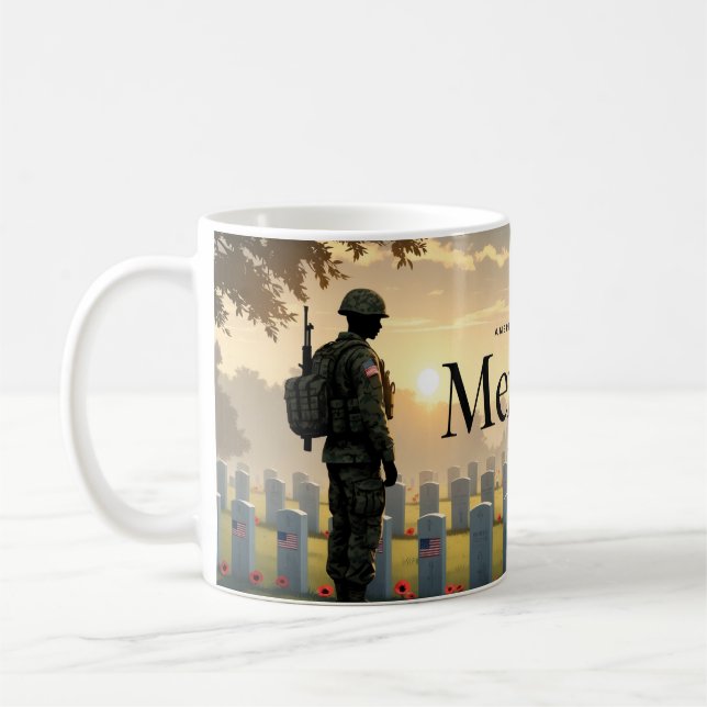 Memorial Day Tribute Artwork - Honoring American Kaffemugg (Vänster)