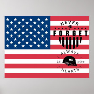 Memorial Day, USA flagga Poster