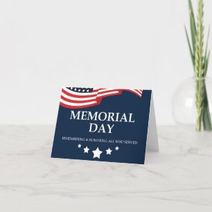 Memorial Day, USA flagga Tack Kort