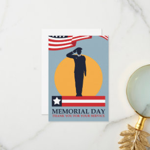 Memorial Day, USA flagga Tack Kort