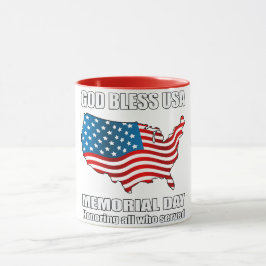 Memorial Day Välsigna dig USA Mugg