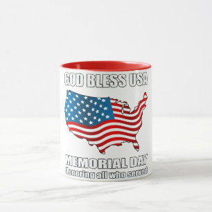 Memorial Day Välsigna dig USA Mugg
