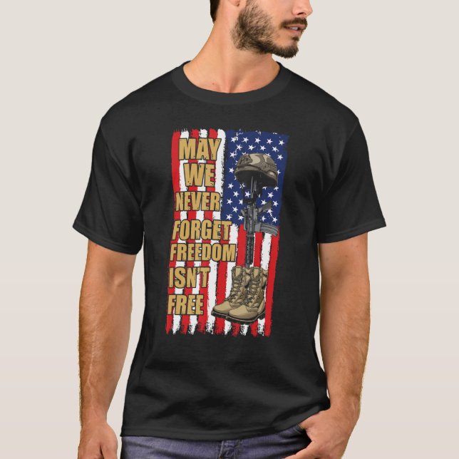 Memorial Day Veteran Freedom Isn t Free Veterans D T Shirt (Framsida)