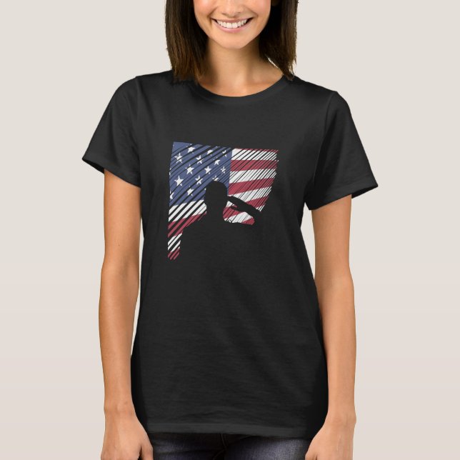 Memorial Day Veterans Day US Flagga Soldat T Shirt (Framsida)