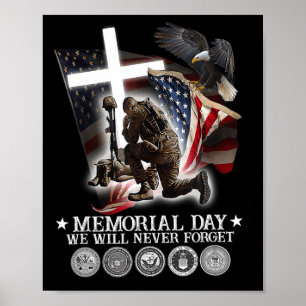 Memorial Day: Vi kommer aldrig att glömma Veteran Poster