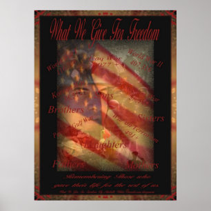 Memorial Day What we ge for Freedom Poster