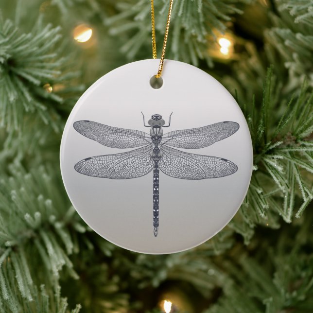 Memorial Dragonfly-ordnamn med citat Julgransprydnad Keramik (Träd)