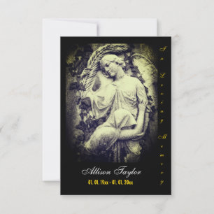 Memorial- eller Funeral Card - med gel Spara Datumet