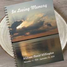 Memorial eller Funeral Guest Bok-anteckningsbok