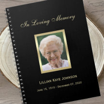Memorial eller Funeral Guest Bok-anteckningsbok
