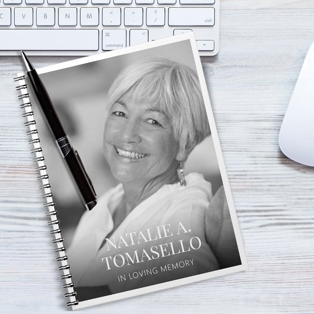 Memorial eller Funeral Photo Guest Bok-antecknings Anteckningsbok (Memorial or Funeral Photo Guest Book Notebook)