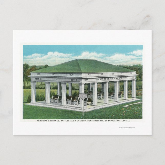 Memorial Entrance på Battlefield Cemetery View Vykort (Framsida)