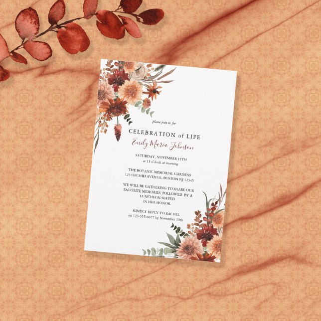 Memorial Firande i inbjudan till Life Terracotta (Skapare uppladdad)