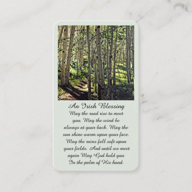 Memorial Firande of Life Bild Card Visitkort (Framsida)