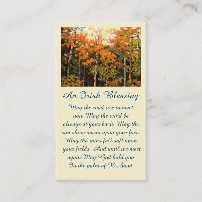 Memorial Firande of Life Bild Card Visitkort (Framsida)