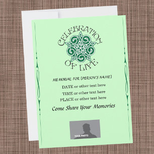 Memorial Firande of Life - Celtic Knot design Inbjudningar