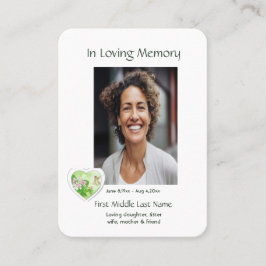 Memorial Firande of Life Christian Hummingbird Visitkort