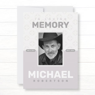 Memorial Firande of Life Photo Funeral Service Meddelande