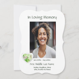 Memorial, Firande of Life, Service Hummingbird Inbjudningar
