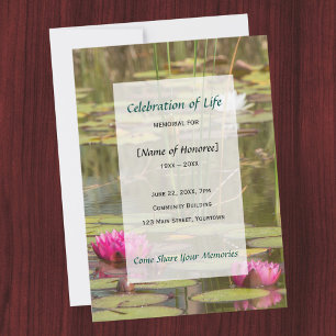 Memorial Firande of Life Vatten ilys inbjudan