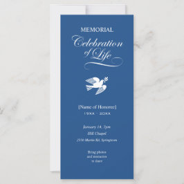 Memorial Firande of Life White Dove-inbjudan