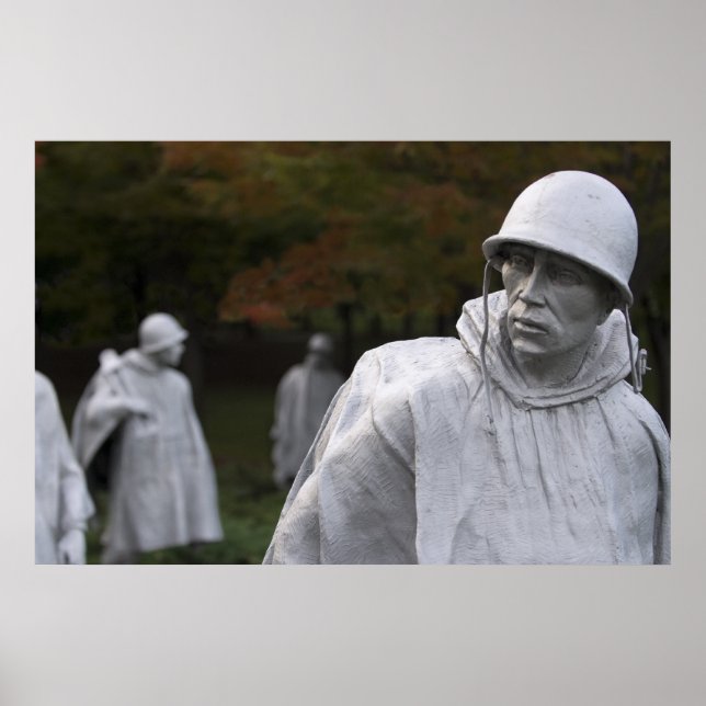 Memorial för koreanska veteraner i Krig Poster (Framsidan)