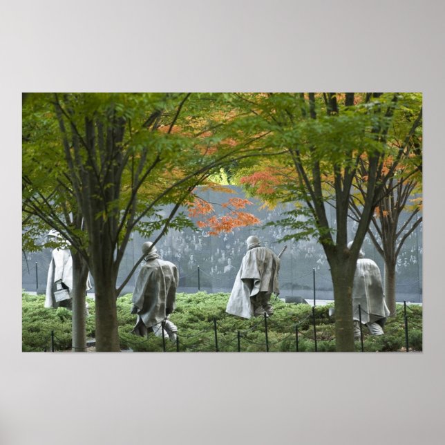 Memorial för koreanska veteraner i Krig Poster (Framsidan)