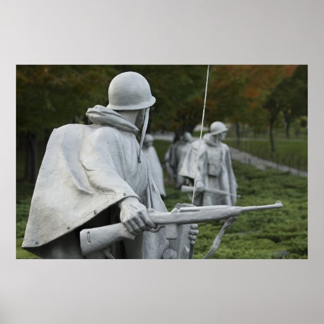Memorial för koreanska veteraner i Krig Poster (Framsidan)