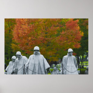 Memorial för koreanska veteraner i Krig Poster