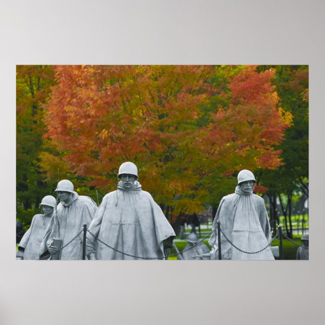Memorial för koreanska veteraner i Krig Poster (Framsidan)