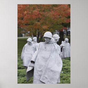 Memorial för koreanska veteraner i Krig Poster