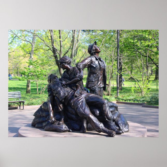 Memorial för kvinnor i Vietnam Krig Poster (Framsidan)