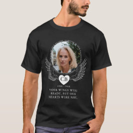 Memorial för minnesfoto och Angel Vingar T Shirt