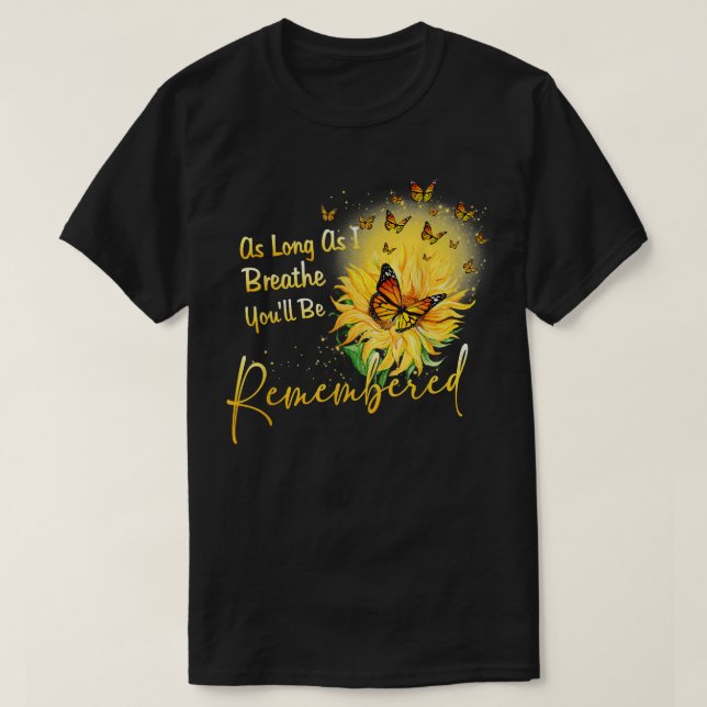 Memorial för solrosfjäril Angel T Shirt (Design framsida)