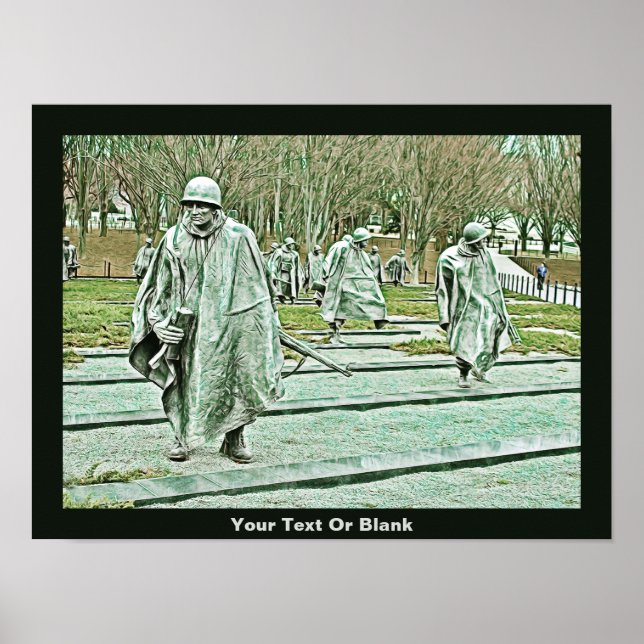 Memorial för sydkoreanska Krig veteraner Poster (Framsidan)