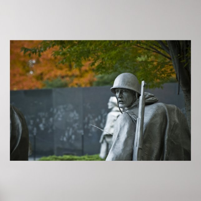 Memorial för sydkoreanska Krig veteraner Poster (Framsidan)