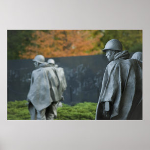 Memorial för sydkoreanska Krig veteraner Poster