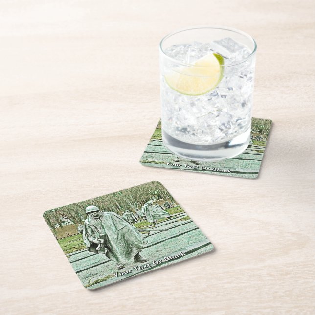 Memorial för sydkoreanska Krig veteraner Underlägg Papper Kvadrat (Insitu)