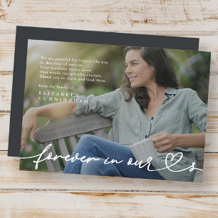 Memorial Forever Hearts Simple Modern Photo Tack Kort