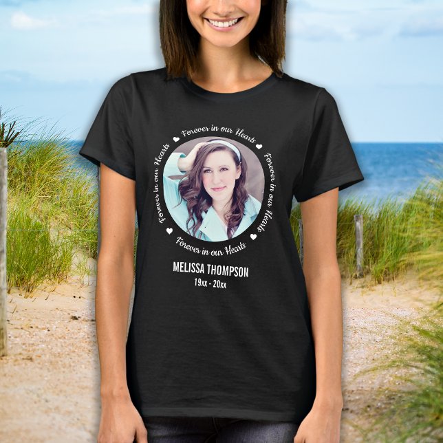 Memorial Forever i vår Hearts Anpassningsbar Photo T Shirt (Skapare uppladdad)