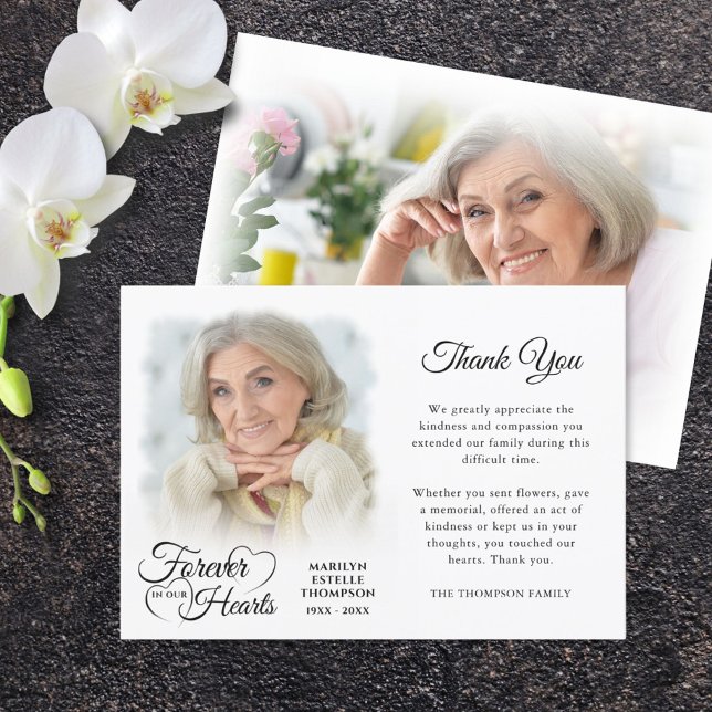 Memorial FOREVER I VÅRA HEART 2-foton Tack Kort (Skapare uppladdad)
