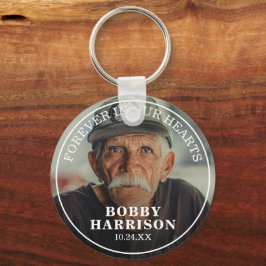 Memorial Forever i våra hjärtan | Minnesfoto Nyckelring