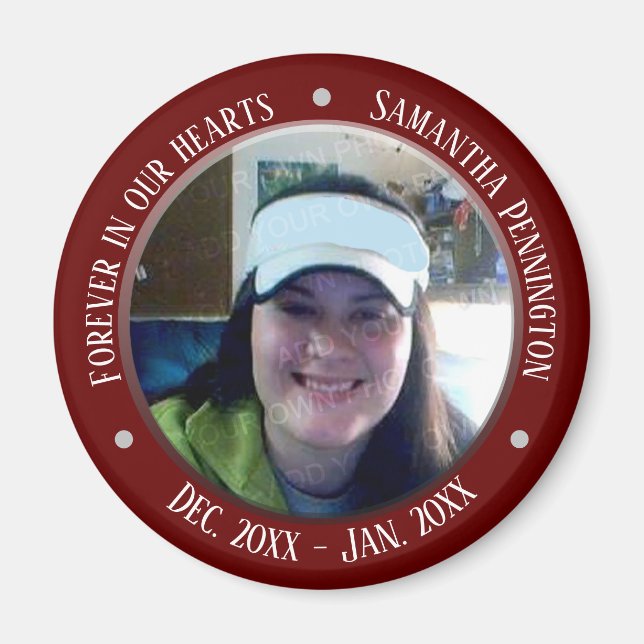 Memorial Forever i vårt Hearefoto Magnet (Framsidan)
