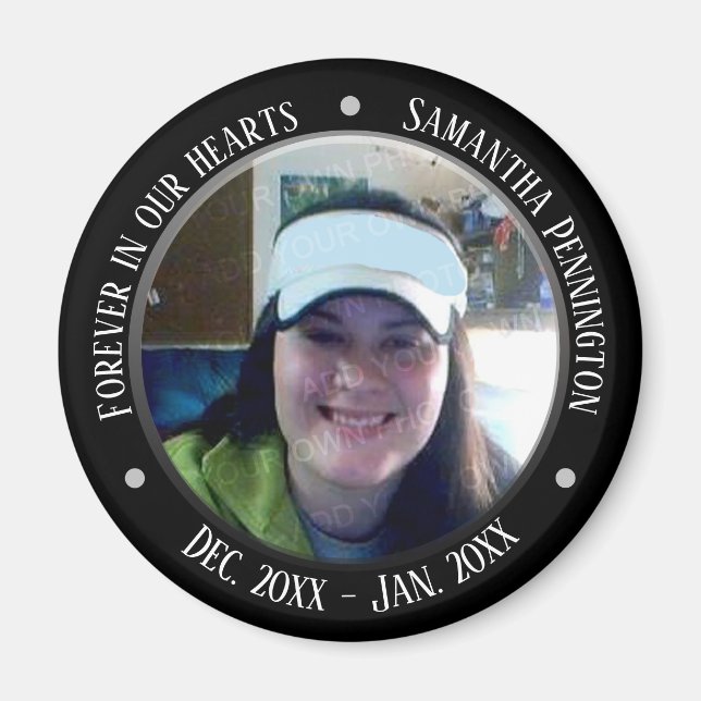Memorial Forever i vårt Hearefoto Magnet (Framsidan)