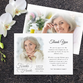 Memorial FOREVER I VÅRT HJÄRTAFOTO Tack Kort