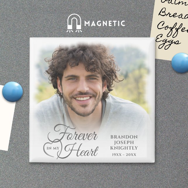 Memorial FOREVER IN MY HEART Photo Keepsak Magnet (Skapare uppladdad)