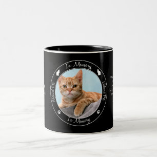 Memorial - Förlust av katt - Anpassningsbar Foto/ Två-Tonad Mugg