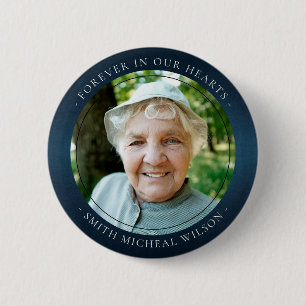 Memorial Foto av elegant Navy Bläck Blue Foil Sym Knapp
