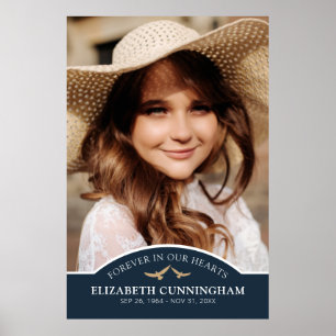Memorial Funeral Classic Anpassningsbar Photo Memo Poster