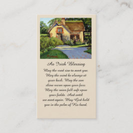 Memorial Funeral Irish Bluting Prayer Card Visitkort